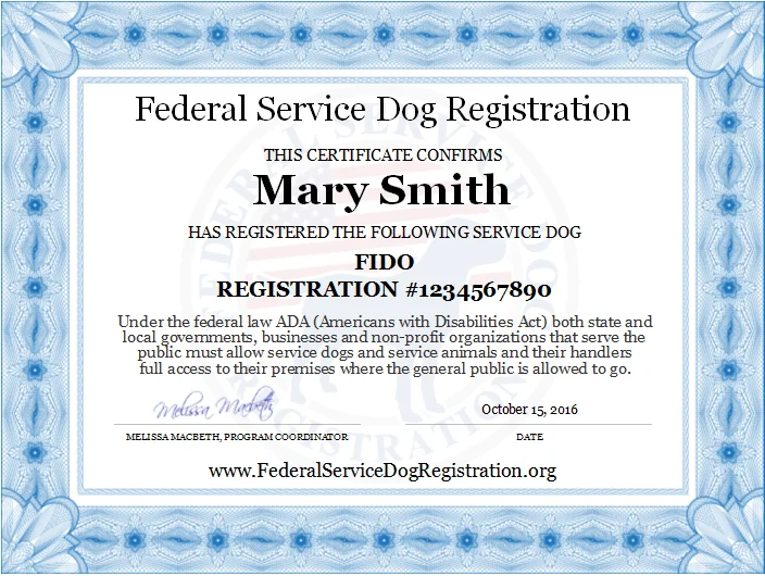  . **Dog traction rope is automatically retractable**Service Dog Registration Digital Certificate