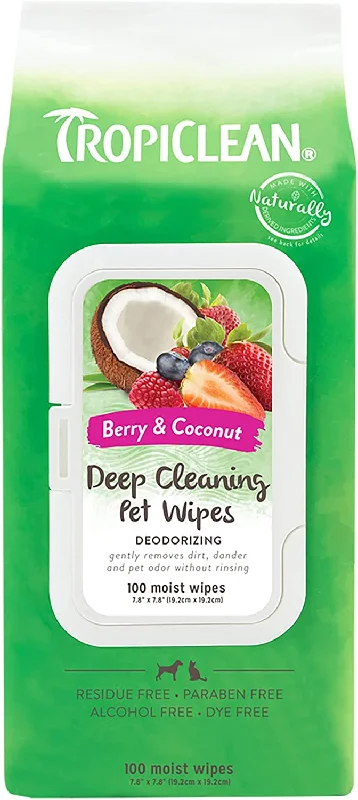 - Deodorizing cat litter tofu litterTropiclean Deep Cleansing Pet Wipes