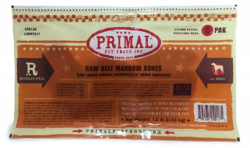 - Dog disposable foam shower gelPrimal Raw Beef Marrow Bones - 6 Pack