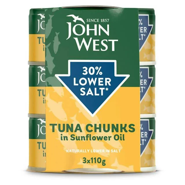 - Pet stroller can be taken on the planeJohn West Lower Salt Tuna Chunks in Sunflower Oil 3x145g