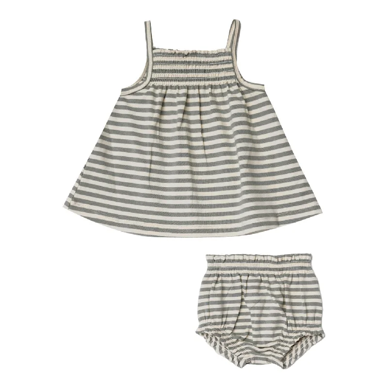 - Deodorizing cat litter tofu litterQuincy Mae Sea Green Stripe Smocked Tank + Bloomer