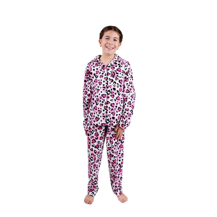 - Pet vitamin complex nutrition tabletsFlannel PJ Set, Love Leopard, Size 14