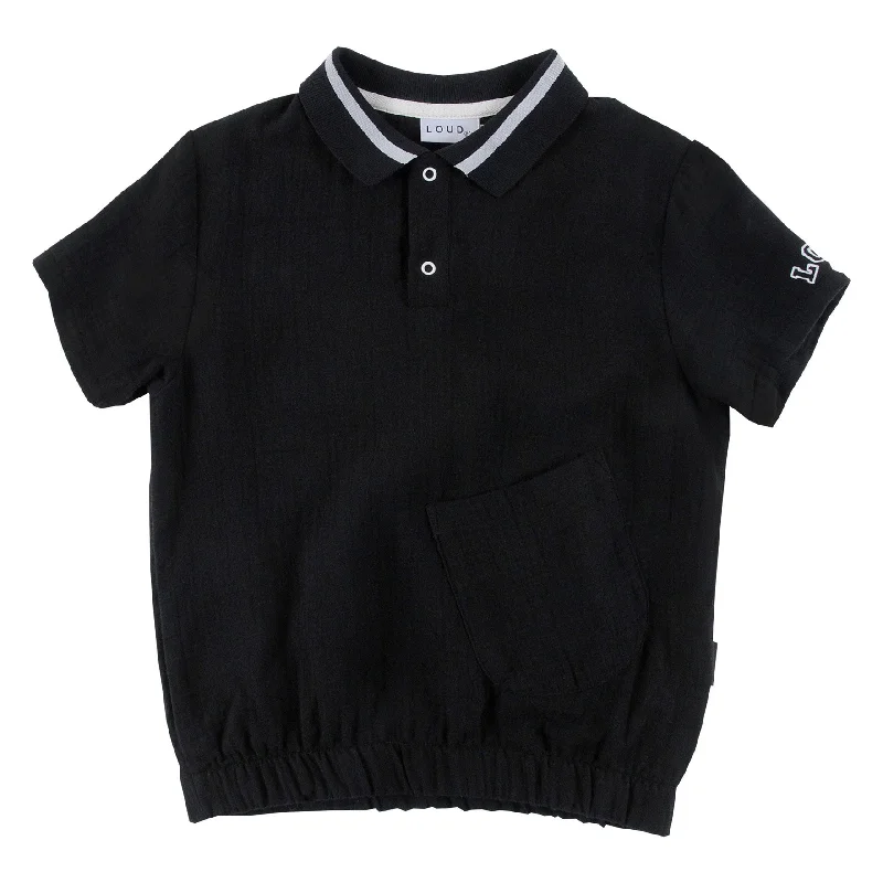 - Postoperative pet anti-licking Elizabethan collarLoud Black Mood Polo