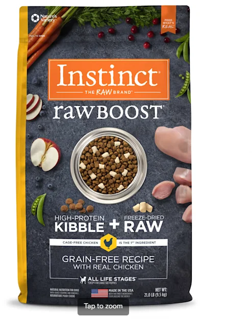 Pet ProductsInstinct Raw Boost Grain Free Recipe with Real Chicken Natural Dry Dog Food, 4 lbs.