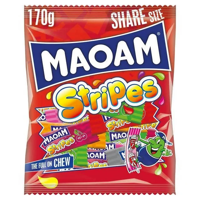 - Air box TSA certified check-inHaribo Maoam Stripes Chewy Sweets Bag 170g