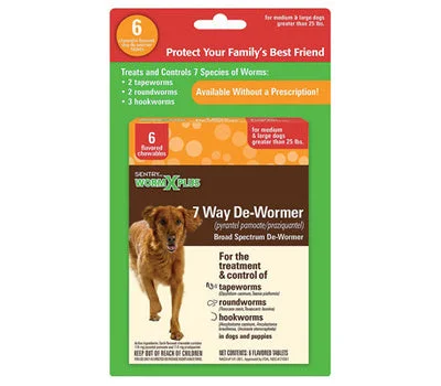 - Pet monitor with cameraSENTRY Worm X Plus 7 Way DeWormer - 6 pill count