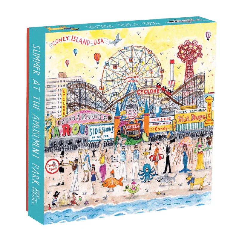 - Parrot climbing and standing wooden frameMichael Storrings Summer at the Amusement Park 500 Piece Jigsaw Puzzle