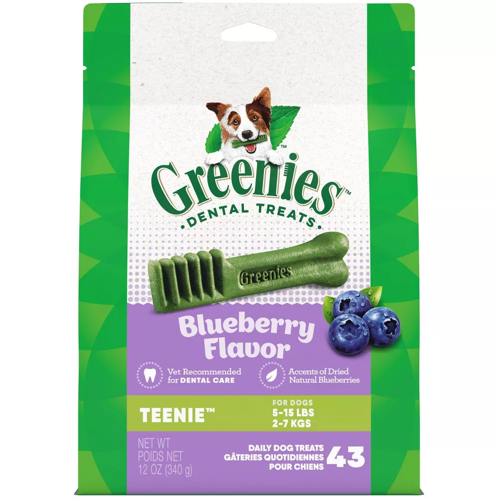 - Remote interactive pet feederGreenies Blueberry Teenie Dental Dog Treats - 43ct