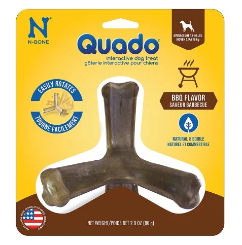 Pet ProductsN-Bone Quado Dog Treat BBQ Flavor Average Joe 13-40lbs