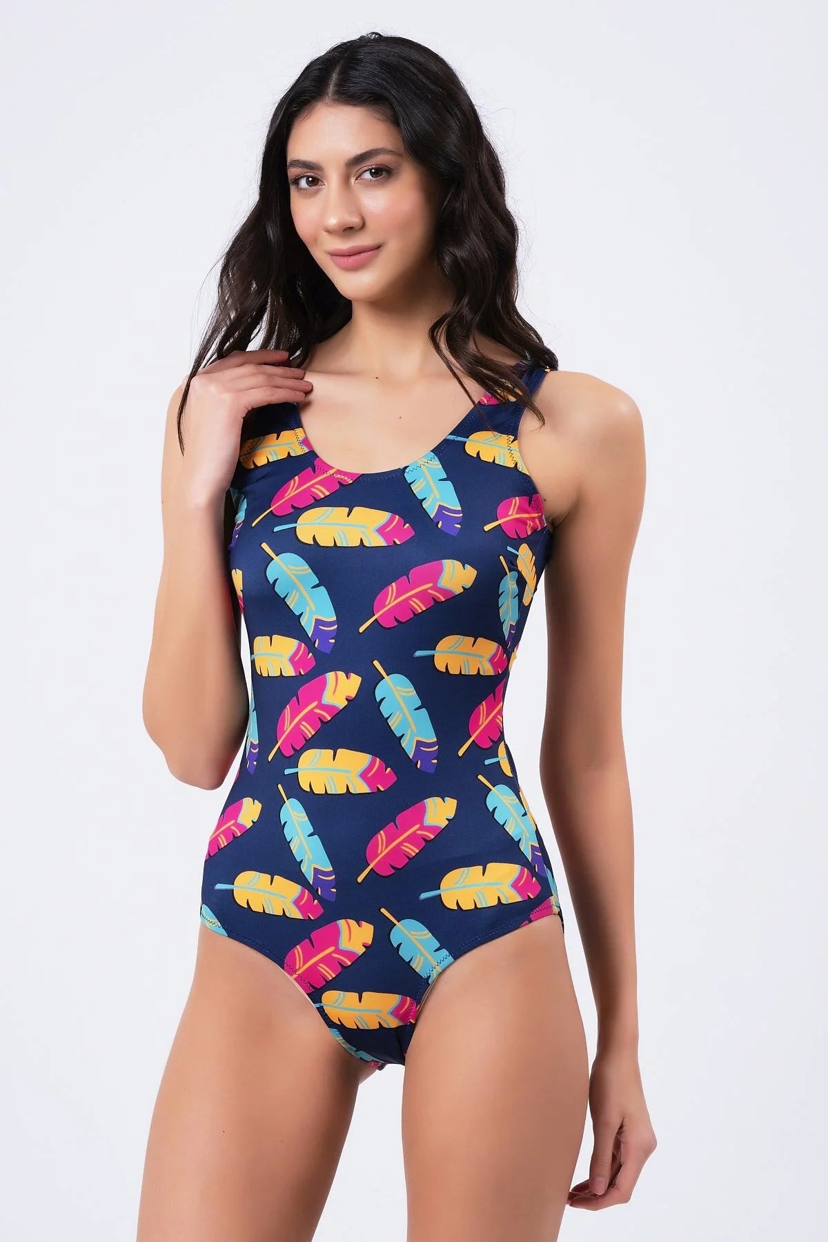  -Splash-proof food bowl AND Anti-choking slow food bowlVawensea Women's Colorful Feather Print Swimsuits