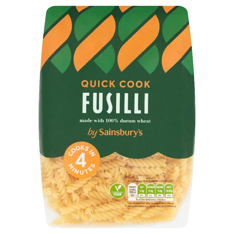 - Rabbit grass rack to prevent waste food boxSainsbury's Quick Cook Fusilli Pasta 500g