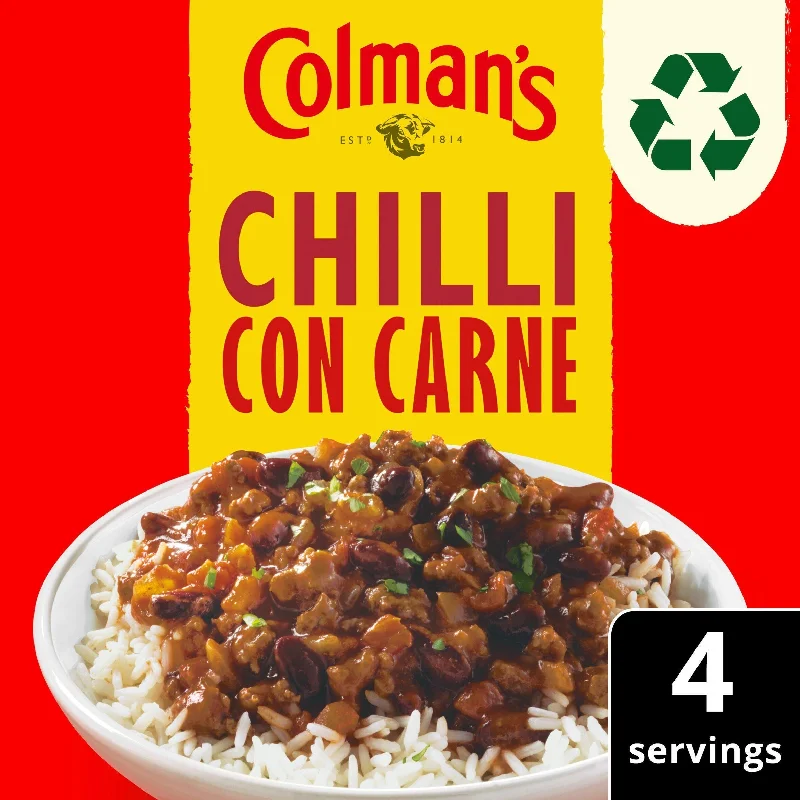 - Pet tear stain cleaning wipesColman's Recipe Mix Chilli Con Carne 50g