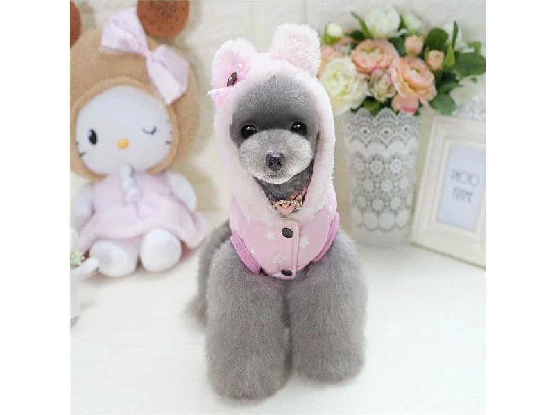 - Foldable and portable cat bagdog clothes Pink M A713-1