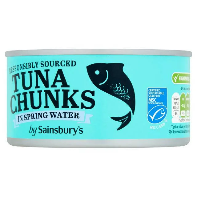 - Air box TSA certified check-inSainsbury's Tuna in Spring Water 340g (240g*)