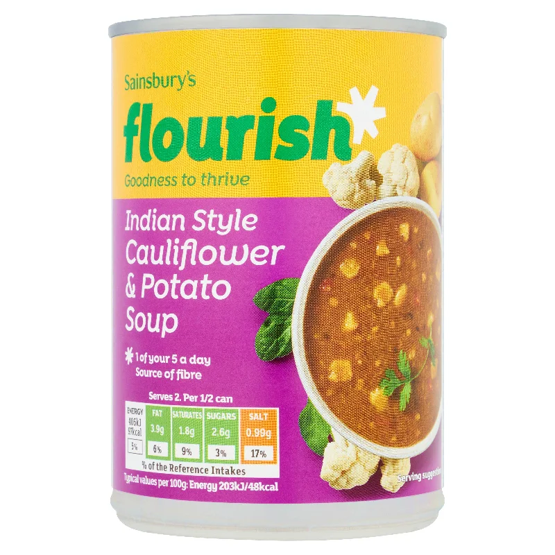 - Dog heart rate monitoring collarSainsbury's Flourish Indian Style Cauliflower & Potato Soup