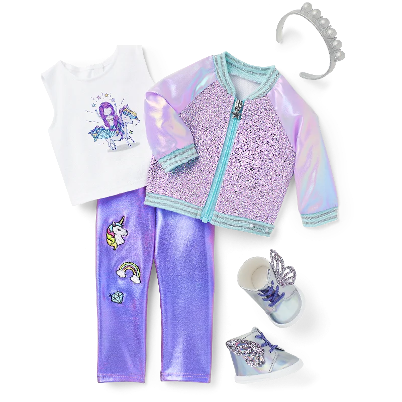 - Postoperative pet anti-licking Elizabethan collarButterflies & Unicorns Outfit for 18-inch Dolls