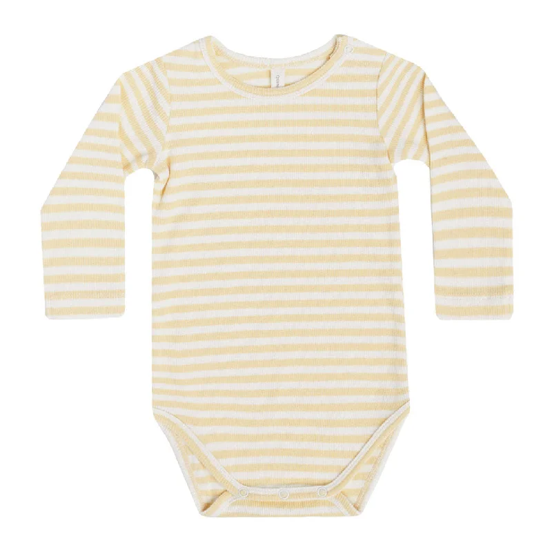 Pet ProductsQuincy Mae Yellow Stripe Ribbed Bodysuit