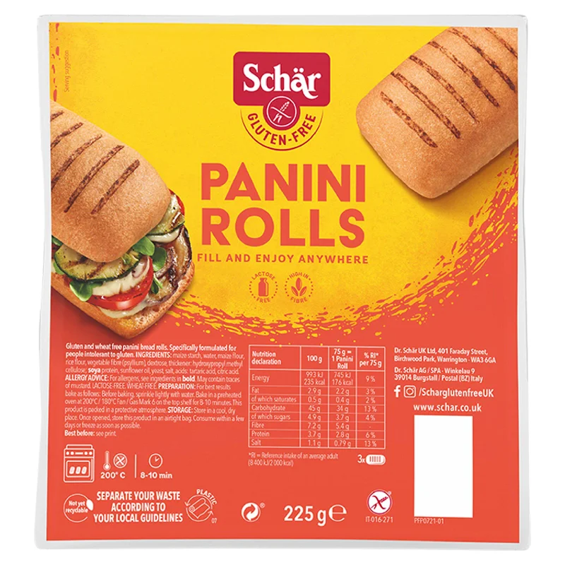 - Winter warm clothes for short-haired dogsSchar Gluten Free Panini Rolls x3