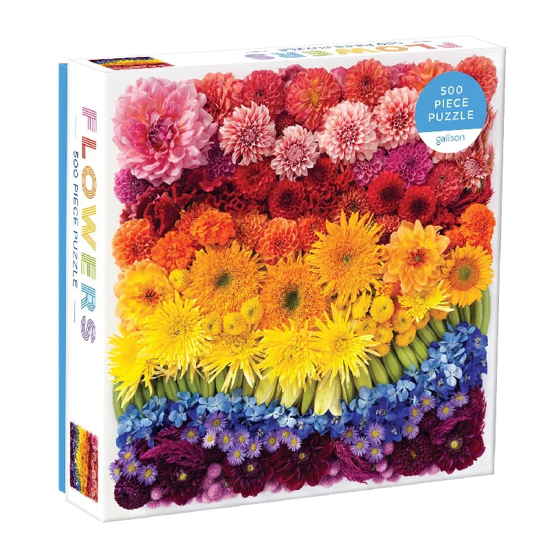 - Parrot climbing and standing wooden frameRainbow Summer Flowers 500 Piece Jigsaw Puzzle