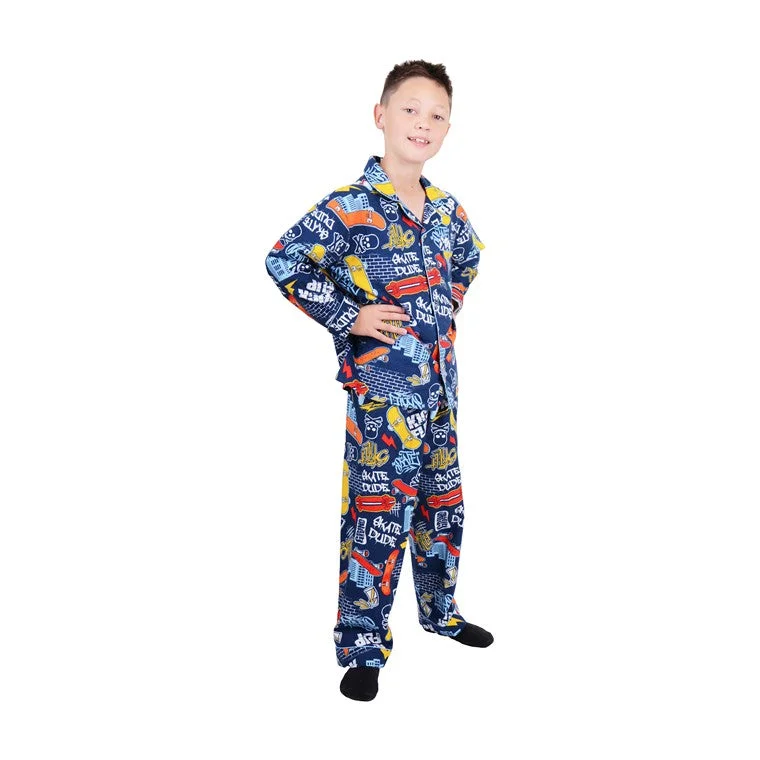  -Anti-scratch sofa protective coverFlannel PJ Set, Skater, Size 16