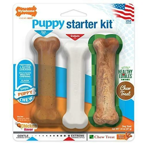 ---Nylabone Puppy Starter Pack Bones; 1ea-Small-Regular 3 ct