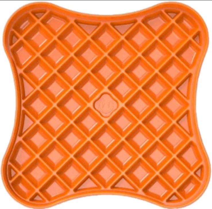 - Dog anti-slip matPet Zone Pet Boredom Busters Slow Feeder Licking Mat, Orange