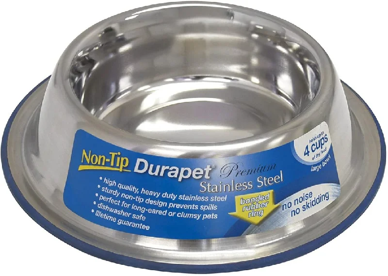 - Automatic temperature adjustment cat bedOurPets Durapet Premium Non-Tip Stainless Steel Bowl