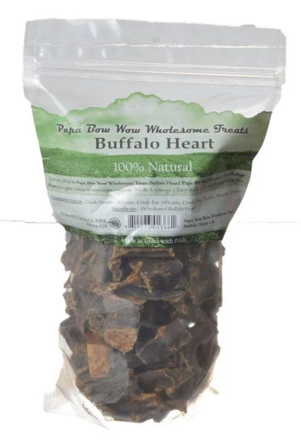 - Remote interactive pet feederPapa Bow Wow Buffalo Heart Jerky Treats