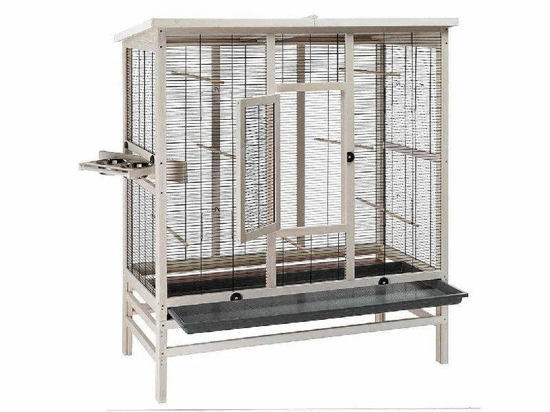 - Rabbit grass rack to prevent waste food boxWilma Large Wooden Aviary