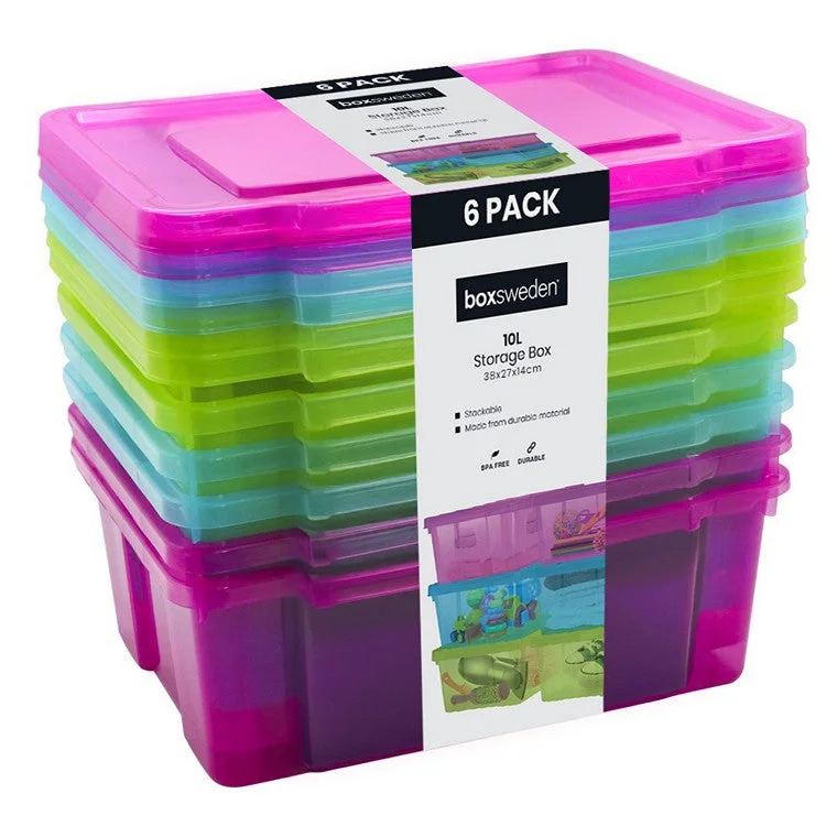  -Anti-scratch sofa protective coverStorage Box, 10L, Coloured, 6pk