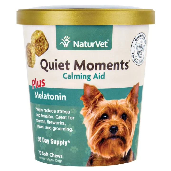 - Cat stress soothing sprayQuiet Moments Plus Melatonin Soft Chew Cup Dog 70 Count