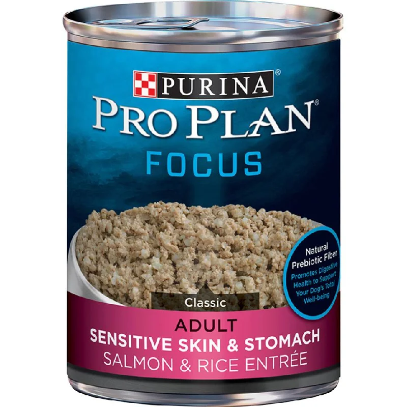 ---Purina Pro Plan Focus Sensitive Skin & Stomach Salmon & Rice Pate Canned Dog Food