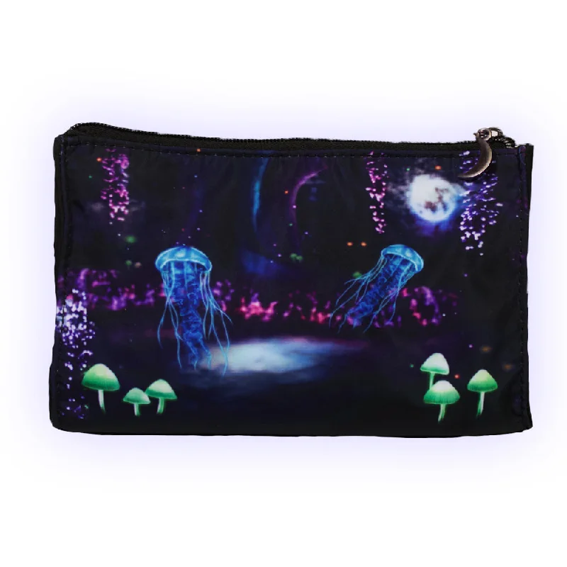  . **Cat clothes cute model**Black Moon Jellyfish Makeup Bag