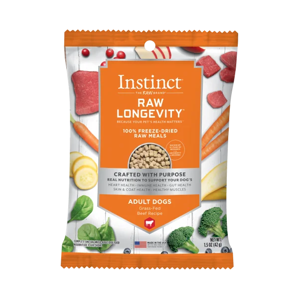 - Natural latex pet mattressInstinct Dog Raw Longevity Freeze Dried Meals Adult Beef Flavor