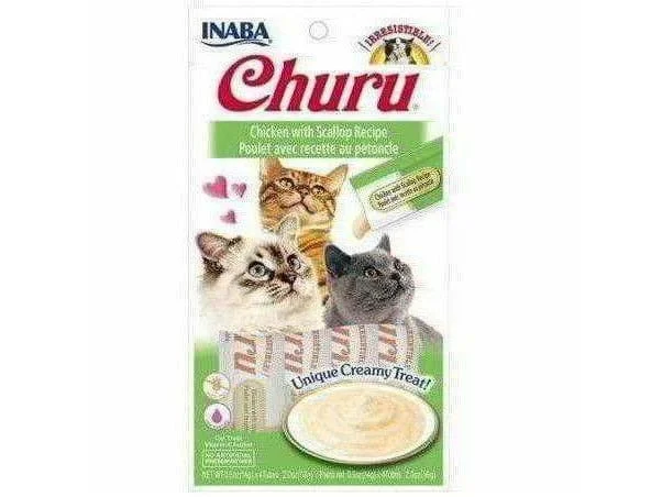 - Foldable and portable cat bagCHURU CHICKEN WITH SCALLOP 4 sticks 56 g