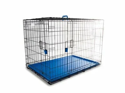  -Explosion-proof leash FOR LARGE dogsVoyager Wire Crate - 2 Doors Xxl, Blue