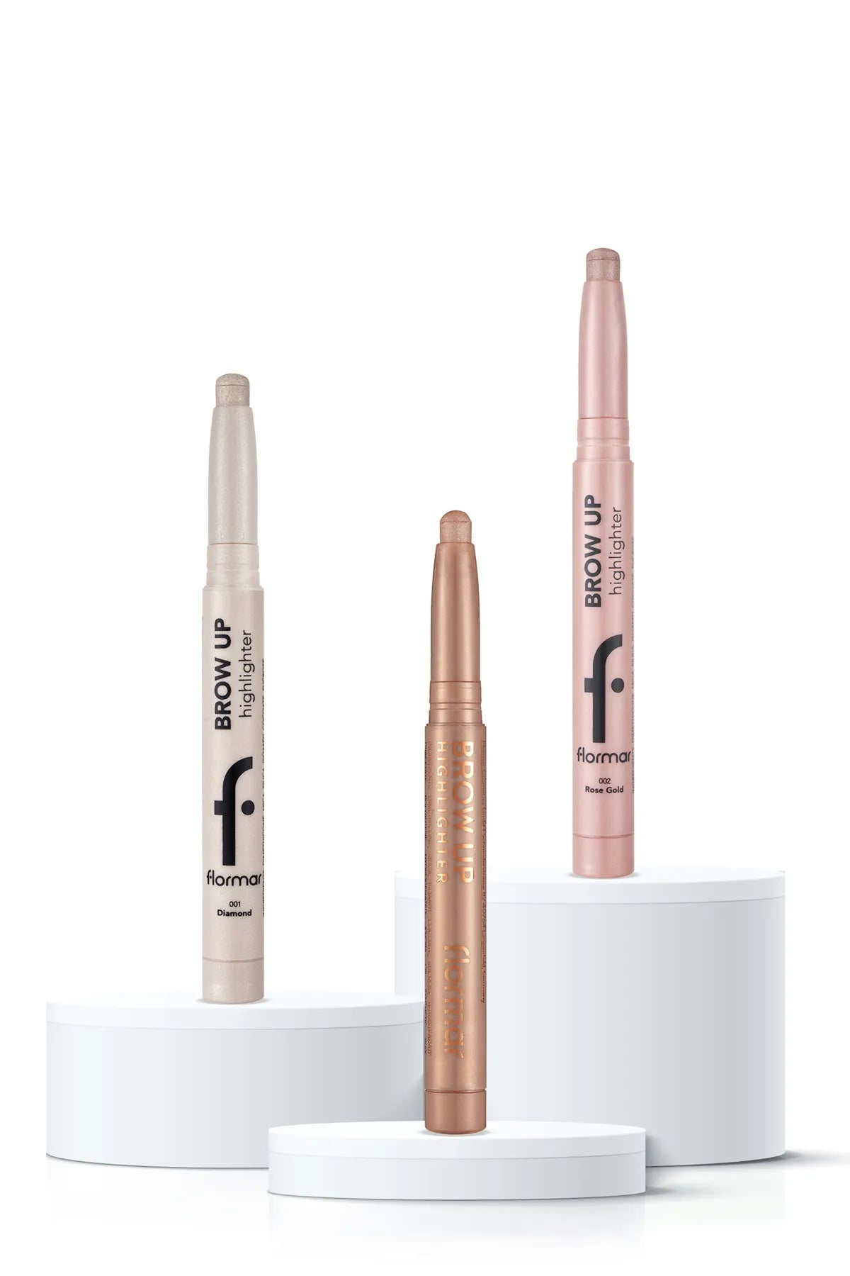 - Air box TSA certified check-inFlormar Illuminating Eyebrow Pencil Brow Up Set of 3 - Diamond/ Champagne/ Rose Gold