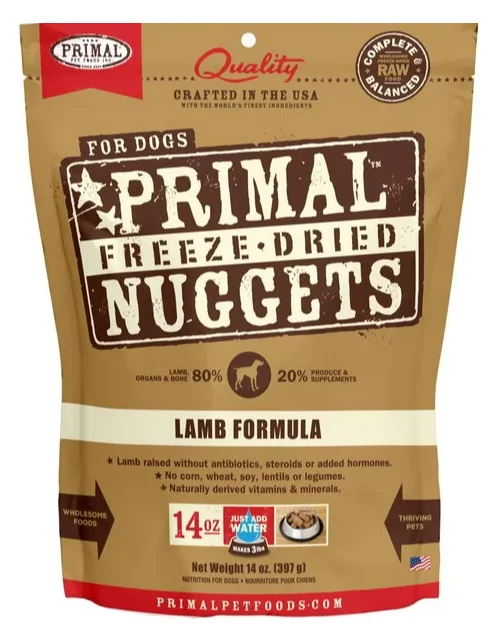 ---Primal Freeze Dried Dog Nuggets - Lamb