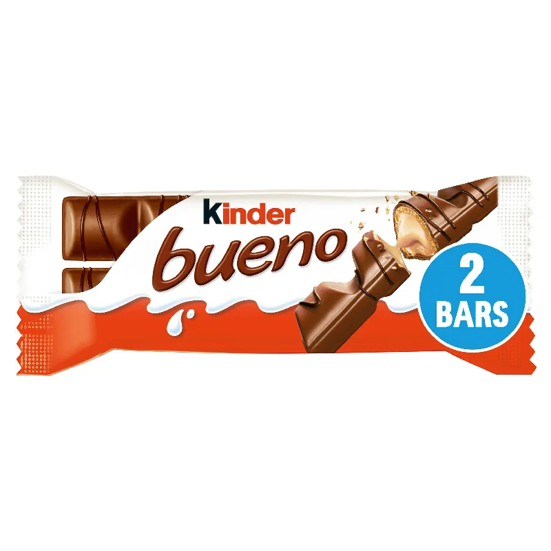 Pet ProductsKinder Bueno Milk Chocolate & Hazelnuts Single Bar 2x21.5g