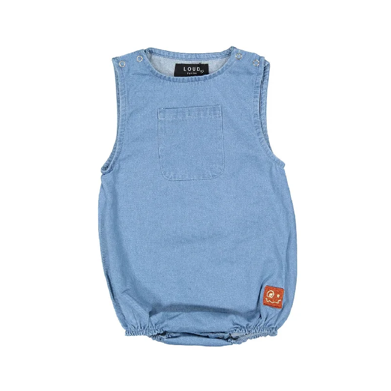 - Remote interactive pet feederLoud Light Blue Denim Present Romper