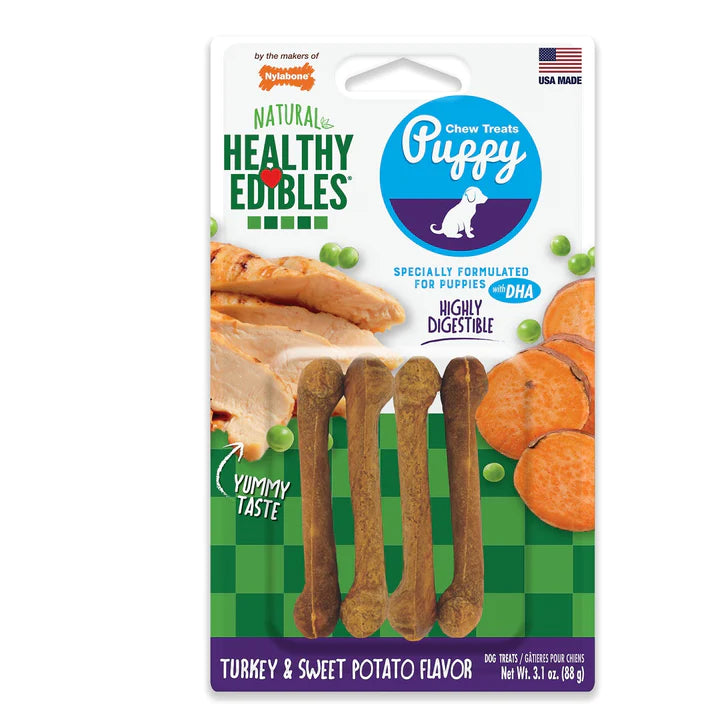 - Rabbit grass rack to prevent waste food boxNYLABONE NATURAL HEALTHY EDIBLES PUPPY CHEW TREATS TURKEY & SWEET POTATO