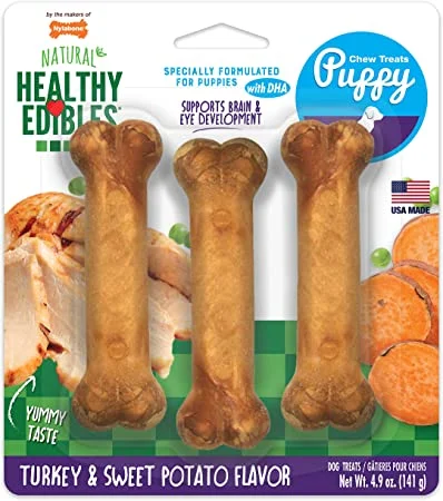 - Parrot climbing and standing wooden frameNYLABONE HEALTHY EDIBLES PUPPY NATURAL LONG LASTING TURKEY & SWEET POTATO DOG CHEW TREATS 3 PACK - REGULAR