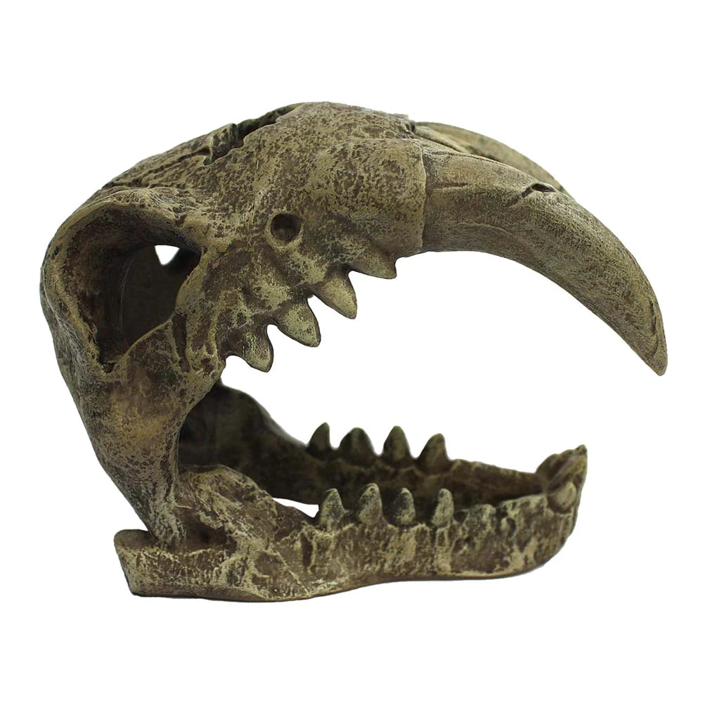 - Parrot climbing and standing wooden frameKomodo Larger Saber Tooth Reptile Hideout - Gray - Large