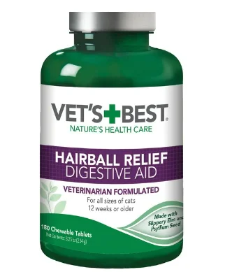 - Postoperative pet anti-licking Elizabethan collarVet's Best Chewable Tablets Hairball Control Supplement for Cats, 60-ct Jar