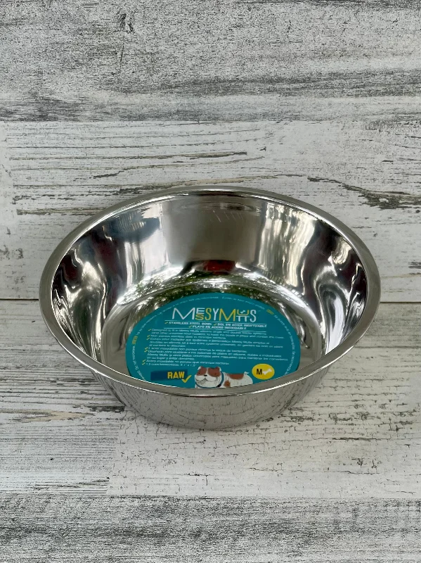  . **Dog collar is luminous and reflective**Messy Mutts Stainless Steel Bowl 1.5c med