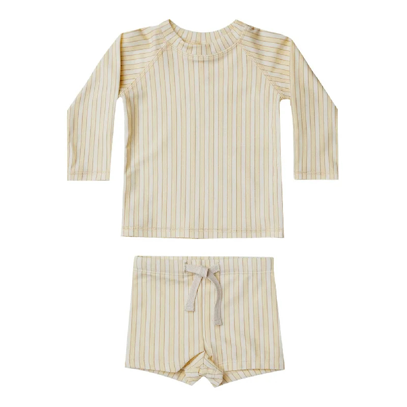 - Deodorizing cat litter tofu litterQuincy Mae Vintage Stripe Boys Rashguard + Short Set