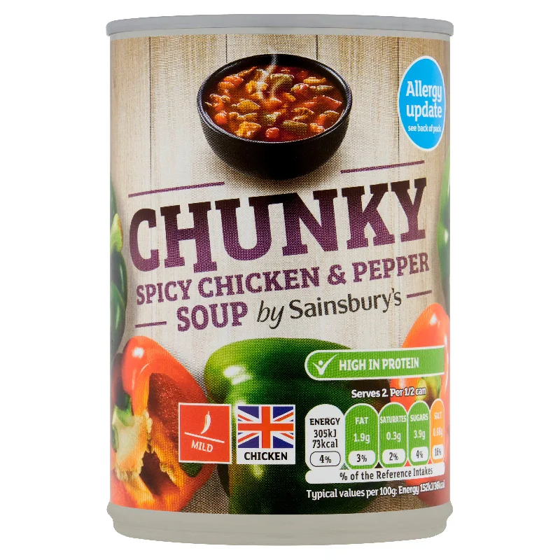 - Pet vitamin complex nutrition tabletsSainsbury's Chunky Spicy Chicken & Pepper Soup 400g