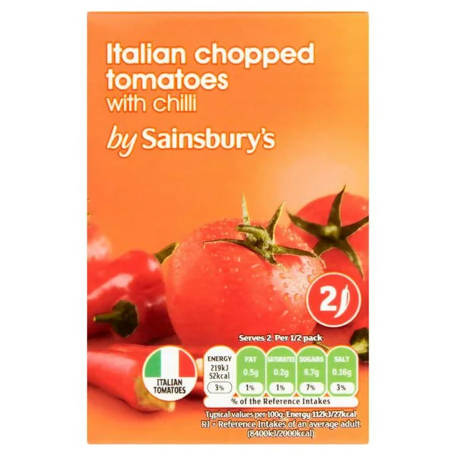 - Teething and chewing toys for puppiesSainsbury's Italian Chopped Tomatoes with Chilli 390g