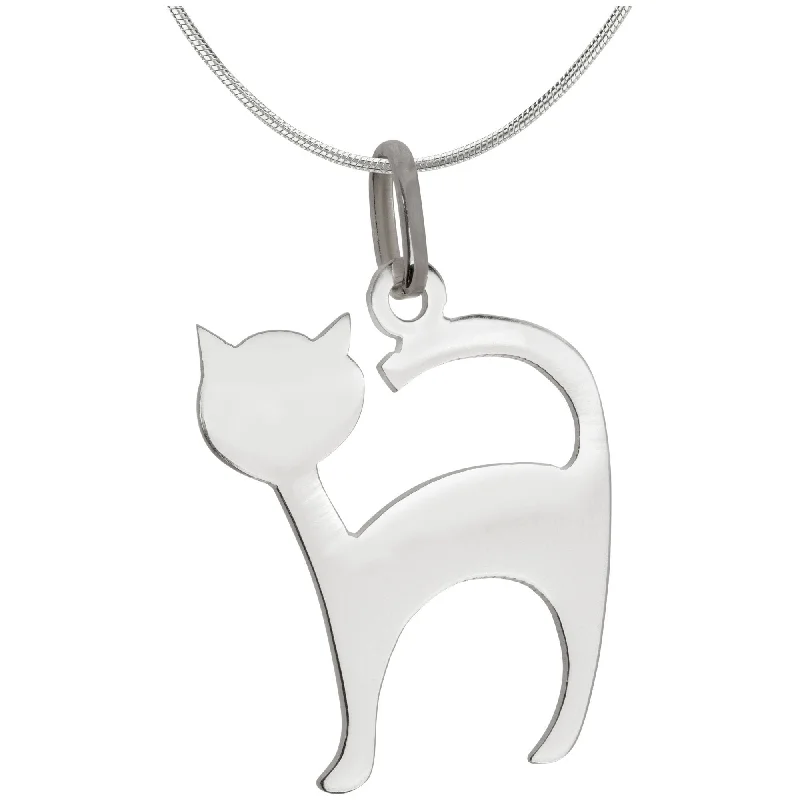    - Fish-based cat food  Cat Sterling Silhouette Necklace