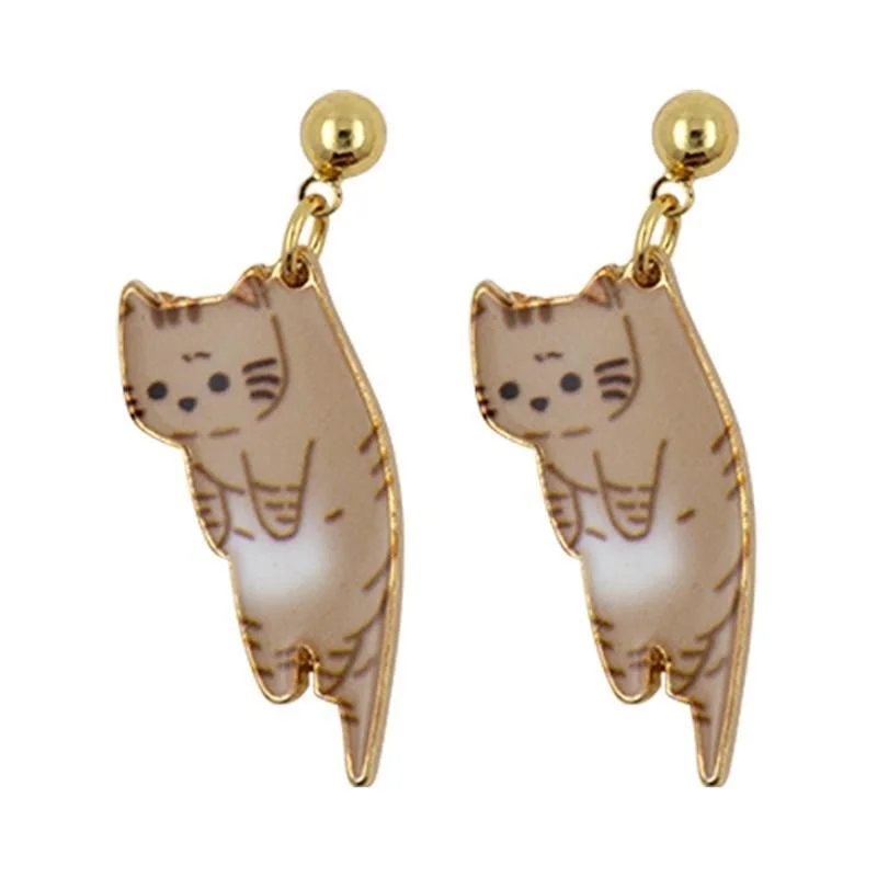    - Cat food for immune system support  Short Story: Drop Earring Cat Brown